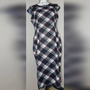 Luna Jany Womens Plaid Dress Size XL NWT